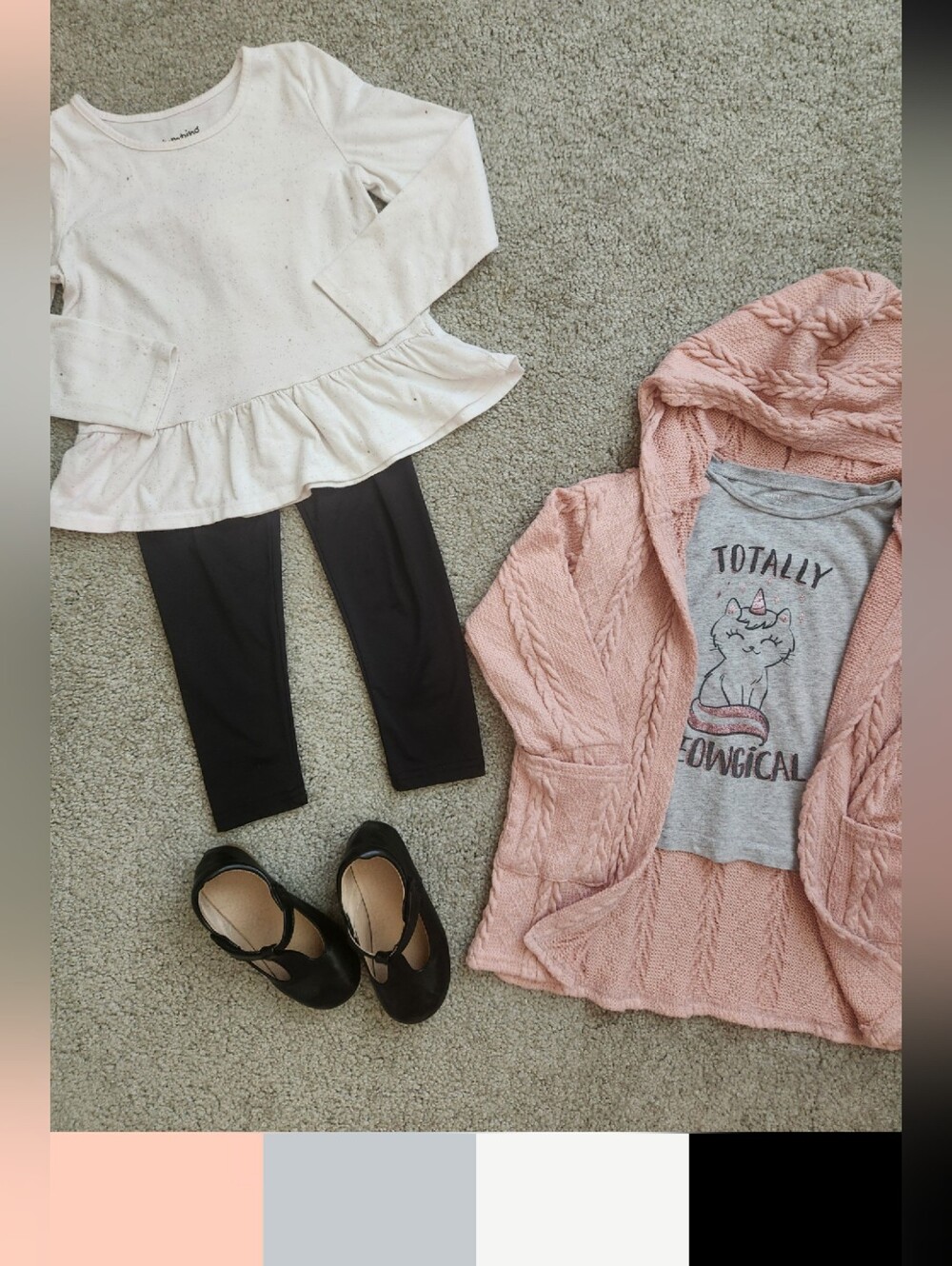 Girls 4T Mix & Match Bundle | Pink, Cat, Unicorn, Fall, School | 4 Pieces